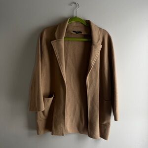 Quince Tan Knit Blazer Size M